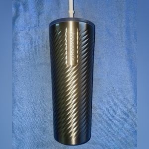 Starbucks Metallic ‘Candy Textured’ Spiral SS  24oz Venti Tumbler New